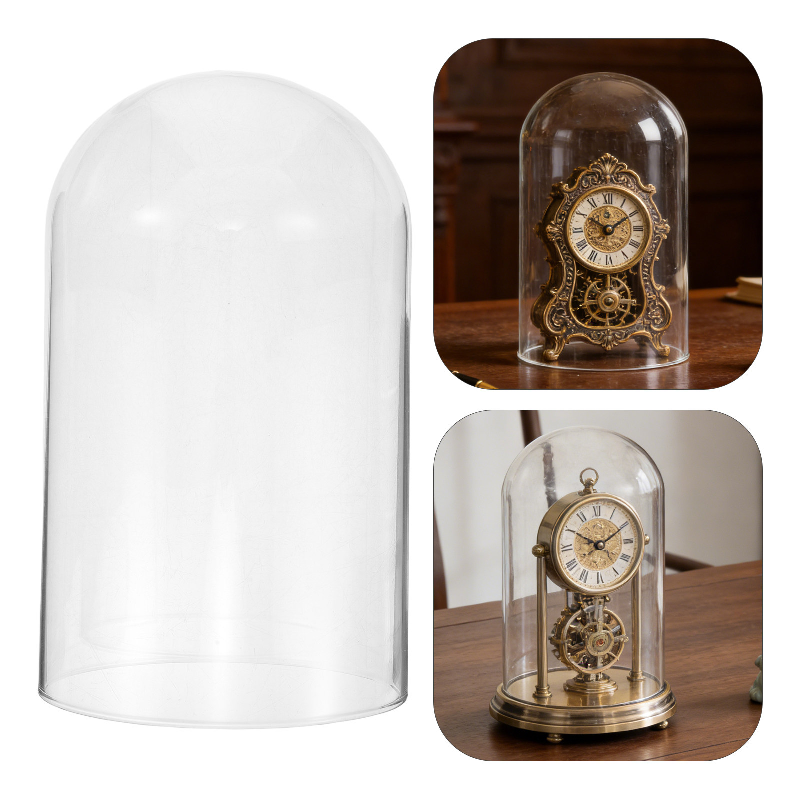Vintage Collectible Bells - Cloche en verre pour horloge mécanique,