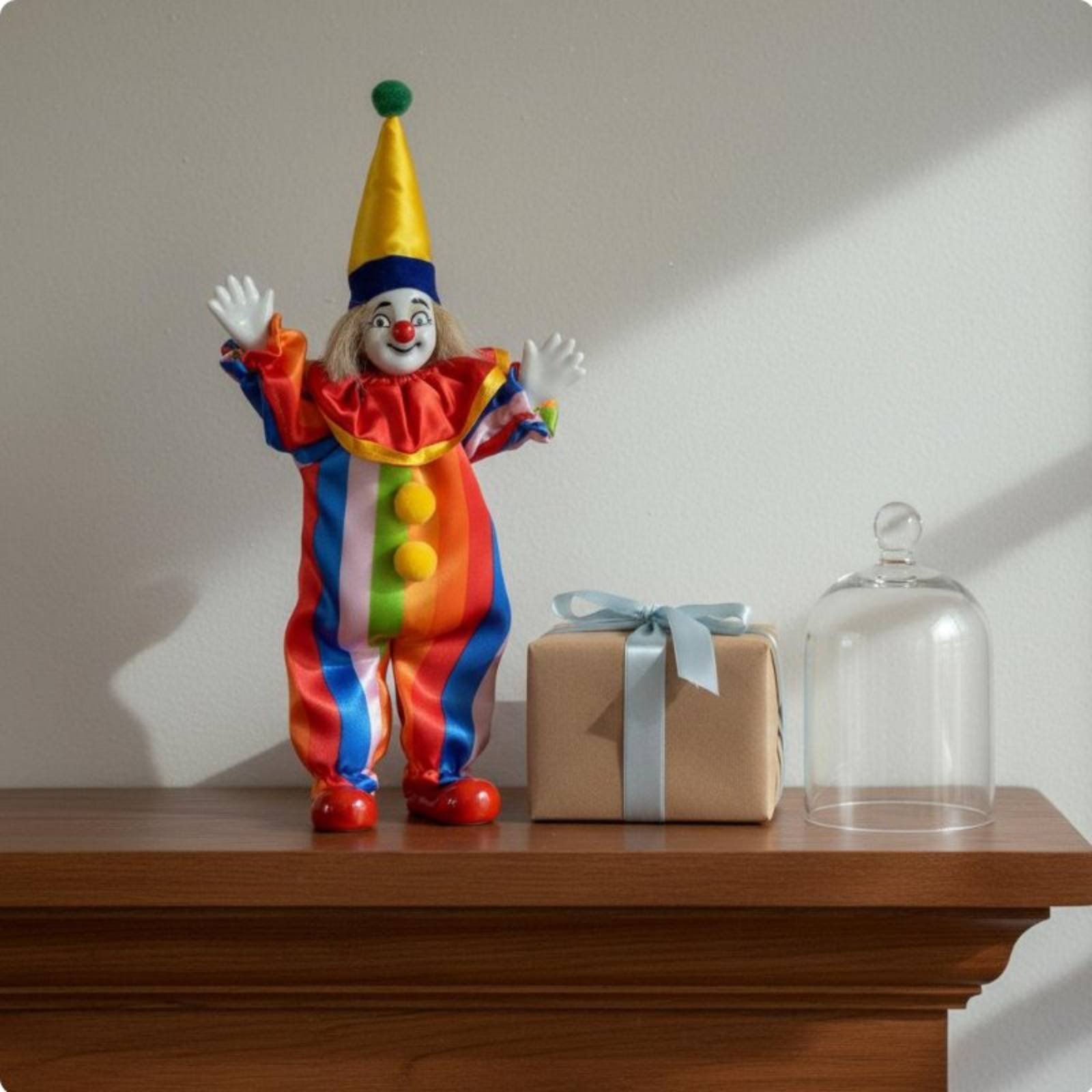 Vintage Collectible Dolls - Poupée Clown Vintage en Porcelaine –