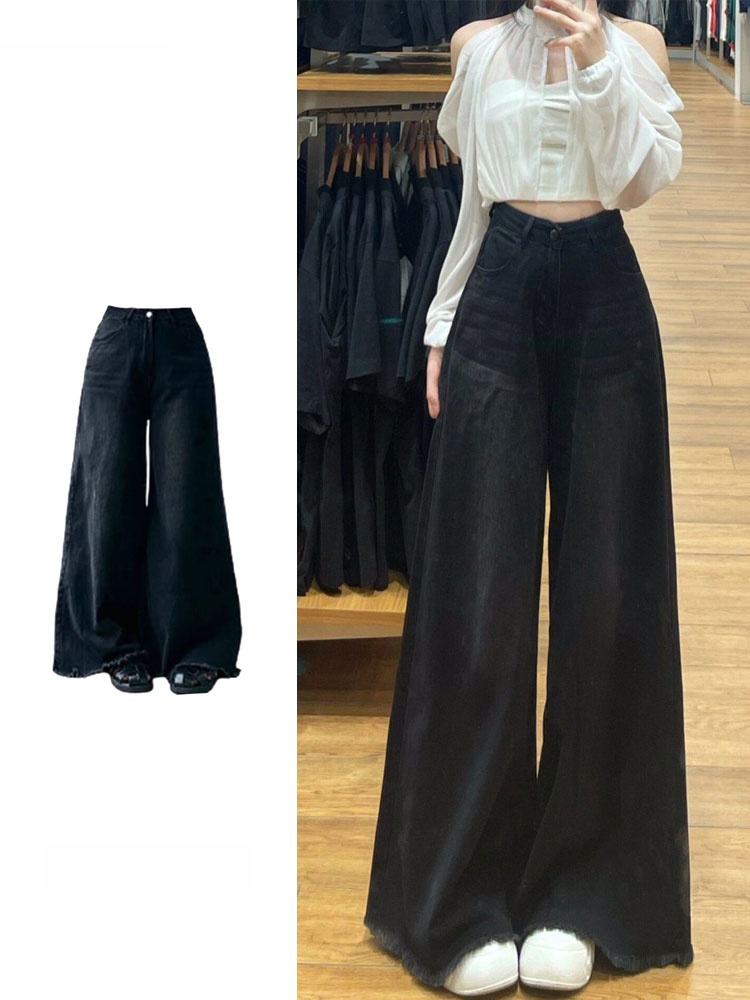 Vintage Collectible Bells - Jean en denim taille haute à