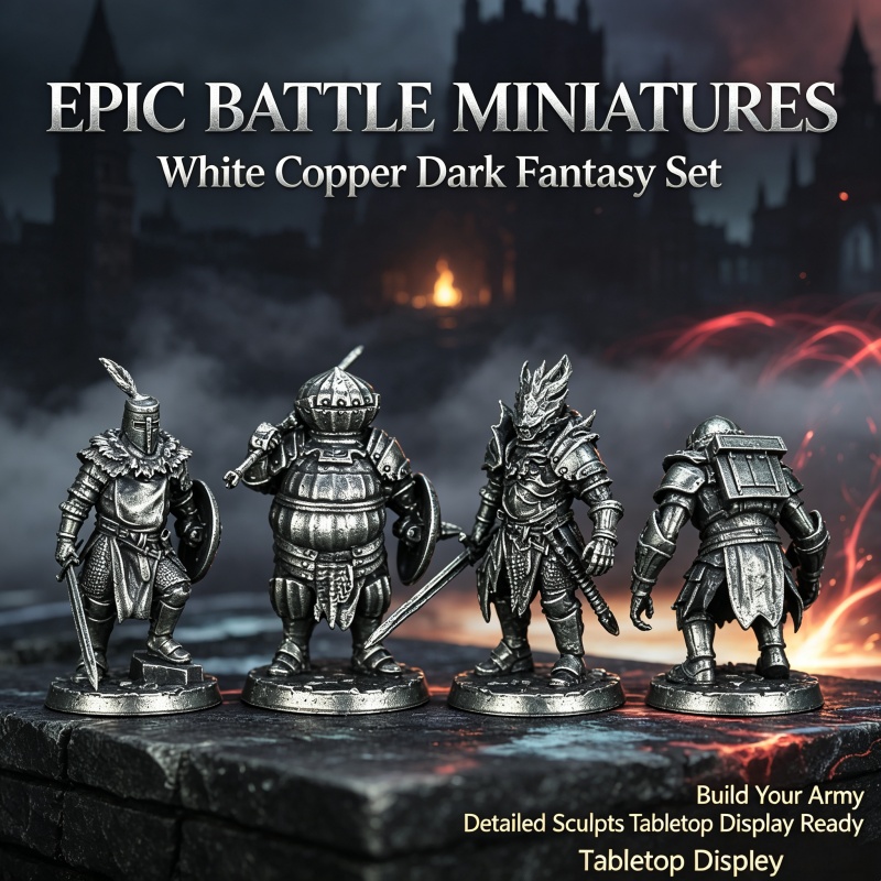 Vintage Game Collection - Statuette de guerrier fantastique miniature en